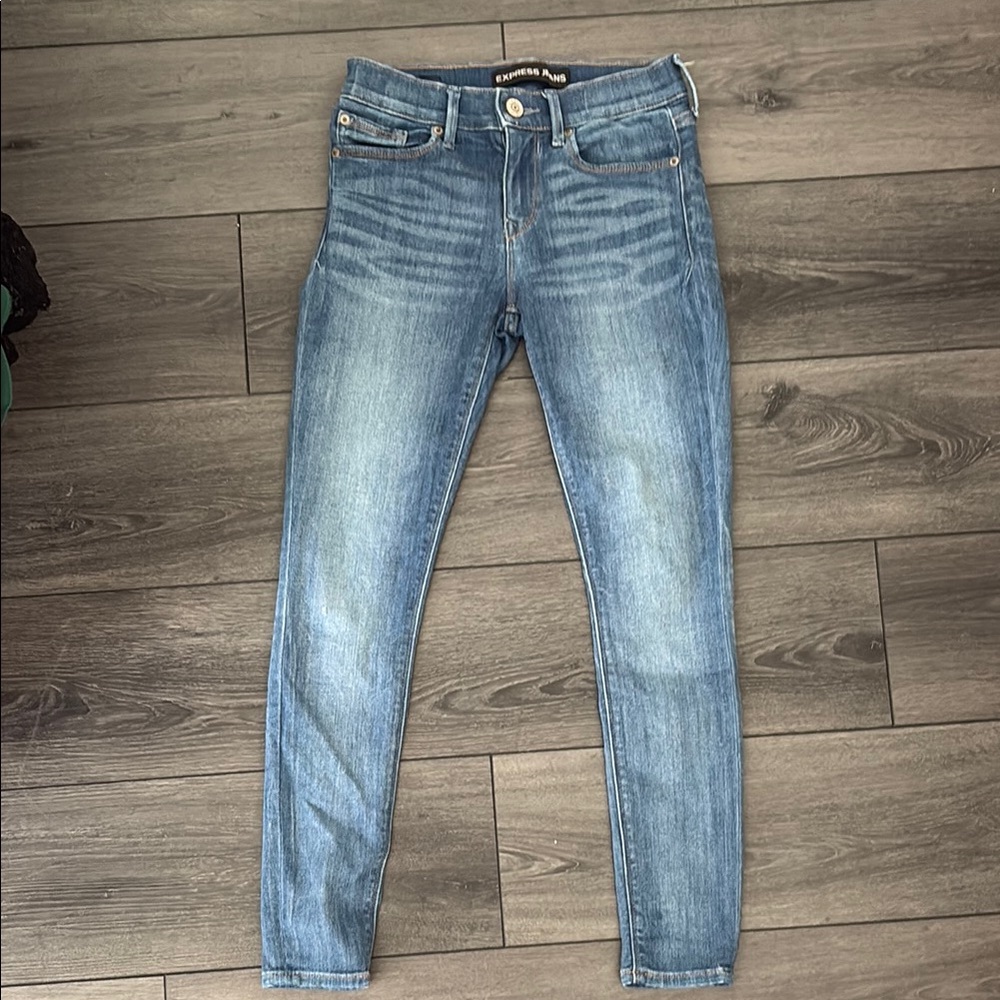 Express Blue Jean Mid-rise Legging